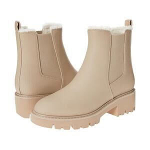 The Drop Women's Campbell Sherpa Chelsea Boot, Taupe, 5